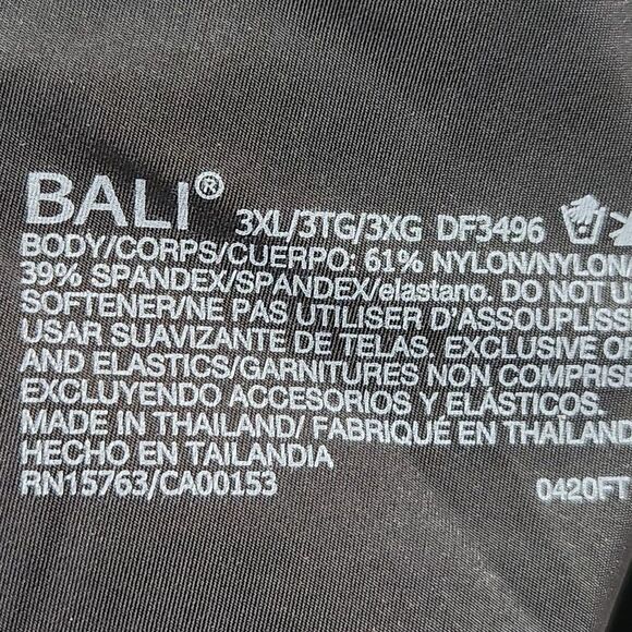 Bali Bra Size 3XL Black Convertible Straps Wireless Lightweight Stretch Comfort - Picture 12 of 14
